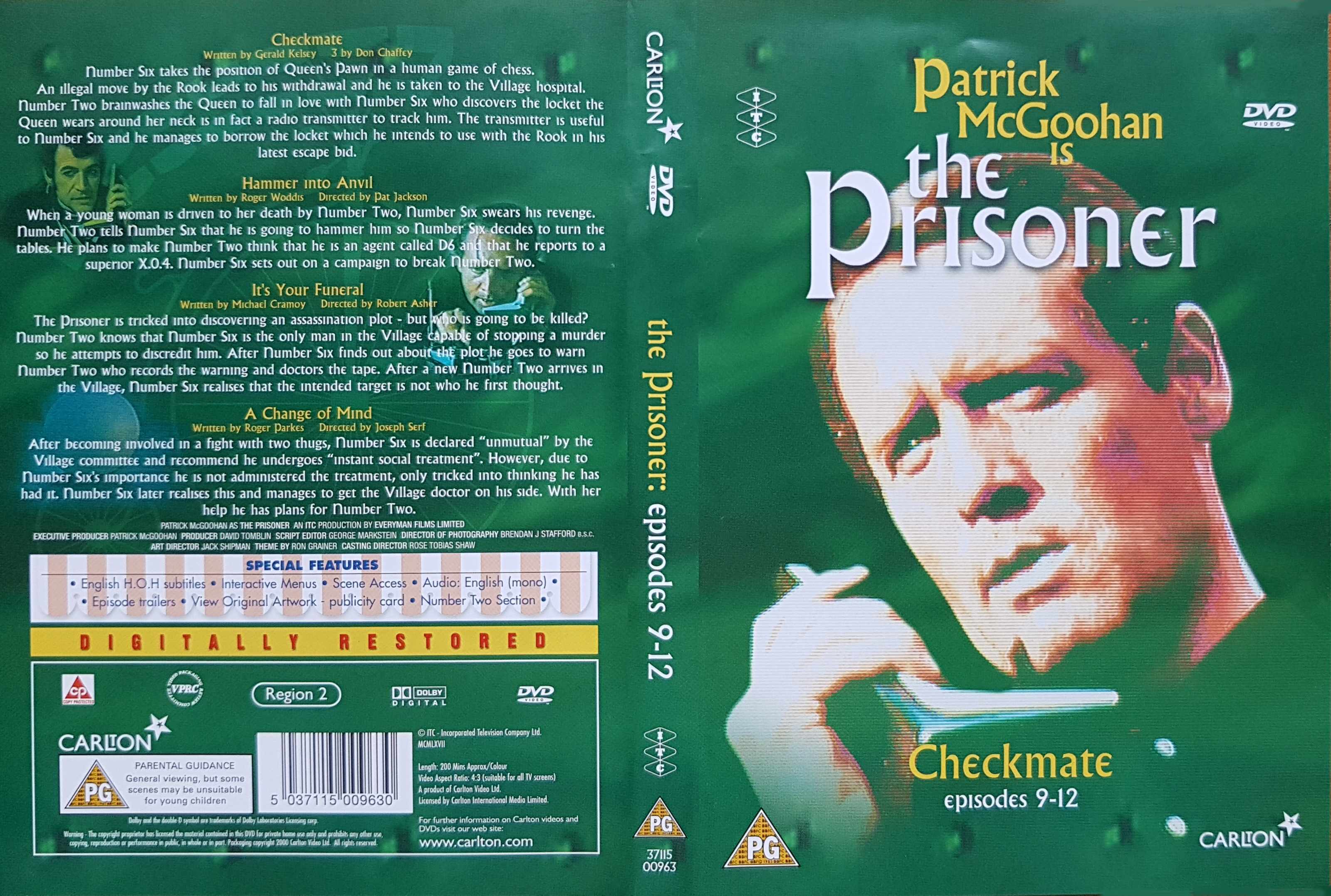 Picture of 37115 00963 The prisoner - Episodes 9 - 12 by artist Various from ITV, Channel 4 and Channel 5 library